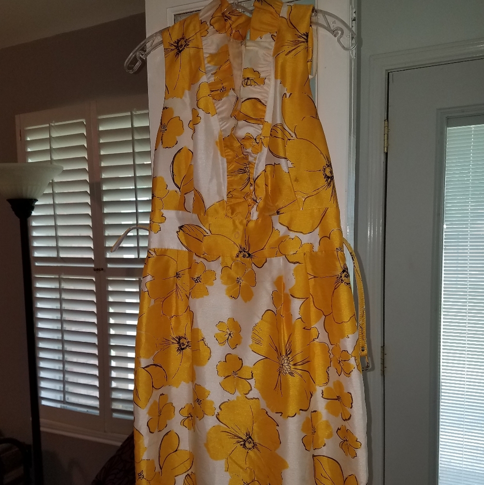 Gold Flower Dress